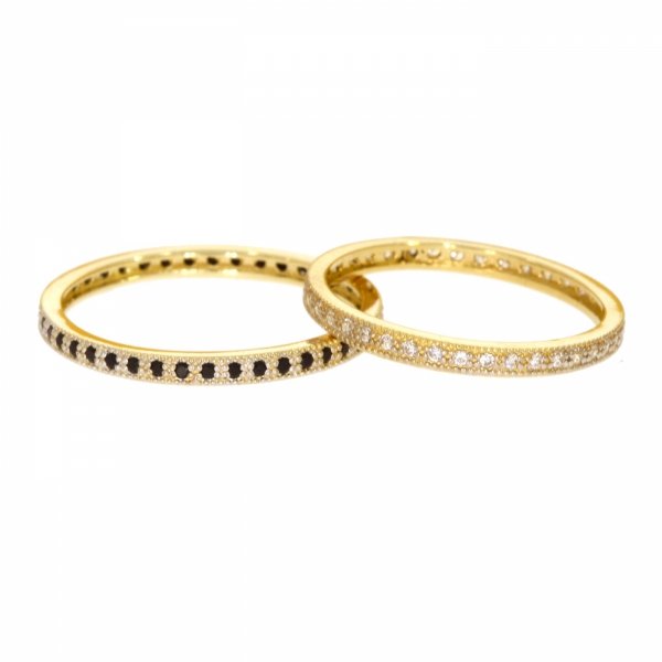 Złoty pierścionek/obrączka z cyrkoniami PR.01081 pr.585