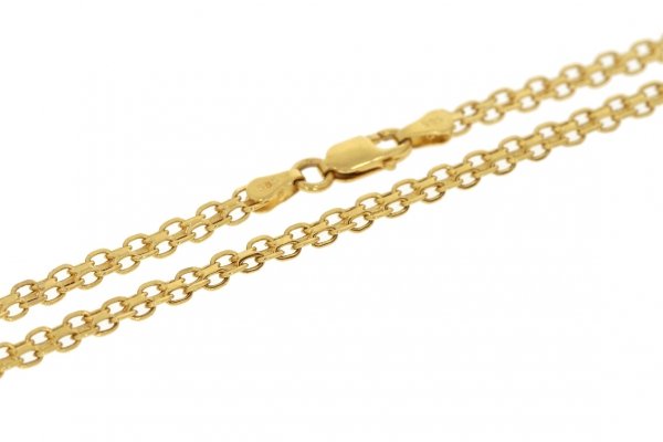 Złoty łańcuszek damski bismarck - dmuchany 45cm LA.00195 pr.585