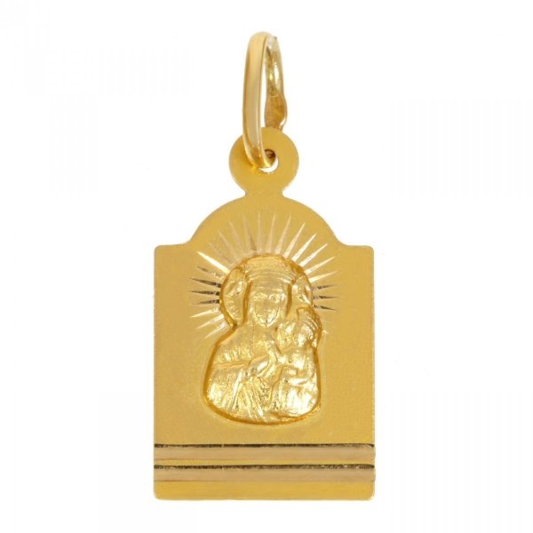 Złoty medalik z wizerunkiem Matki Boskiej Częstochowskiej ME.00120 pr.585