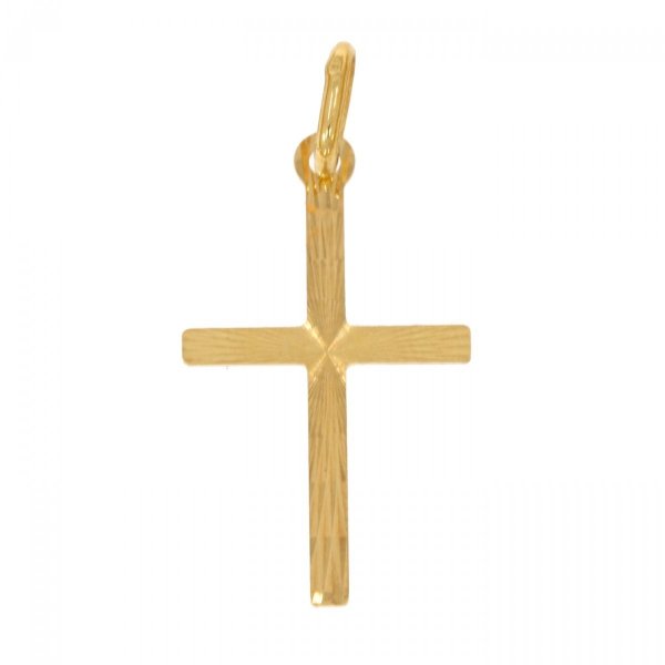  Złoty krzyżyk grawerowany KR.00253 pr.585