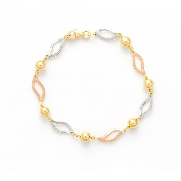 Złota bransoleta trzykolorowa BR.00030 PR.585