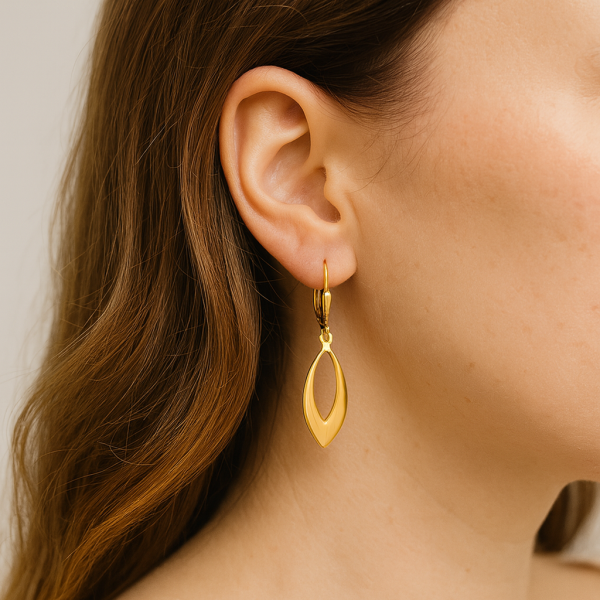 Złote Kolczyki Damskie Ażurowe Złoto 585 – KL.02541