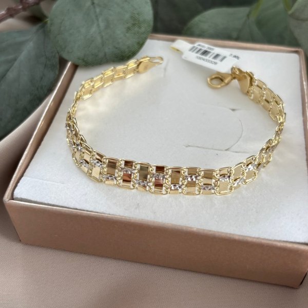 Złota Bransoletka damska -  Elegancja i Styl | Kod: BR.01420 PR.585