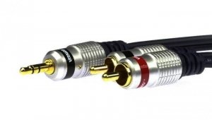 VITALCO JKD10 Kabel Audio AUX mini Jack 3,5mm Stereo (wtyk) / 2x RCA Cinch (wtyk) 5m