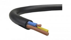 Przewód prądowy H03VV-F / OMY 300V 3x0,75 czarny linka Elektrokabel /50m/