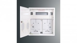 Rozdzielnica n/t licznikowa RZ 17NN 2T1F + 15S 432x403x175 pełne drzwi IP30 RAL 9003