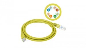Patchcord UTP A-LAN KKU5ZOL5 (RJ45 - RJ45 5m UTP kat. 5e kolor żółty)