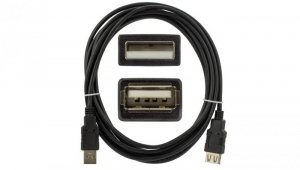 NEKU Kabel przedłużacz USB 2.0 A (wtyk / gniazdo) czarny 0,8m
