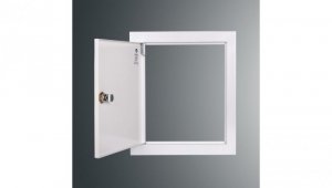 Drzwiczki rewizyjne SP 250x200 RAL9003, kołnierz szer.2,5cm