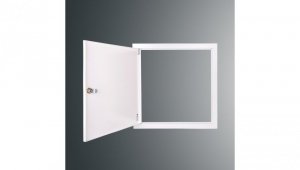 Drzwiczki rewizyjne SP 400x400 RAL9003, kołnierz szer.2,5cm