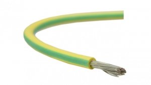 Kabel silikonowy SIF 180C 300/500V 1,5 ciepłoodporny LSOH żółto-zielony linka TKD /100m/
