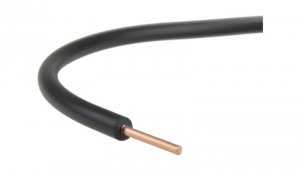 Przewód instalacyjny H07V-U / DY 0,75 750V czarny drut Elektrokabel /100m/