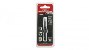 Wiertło wielostopniowe HSS M2 Ø 4-12mm HEX 1/4 (N-WW0412)
