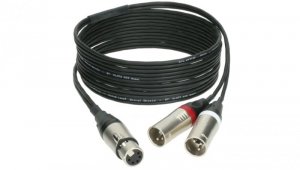 KLOTZ Kabel mikrofonowy STEREO XLR 5-pin (gniazdo) / 2x XLR 3-pin (wtyk) 5m