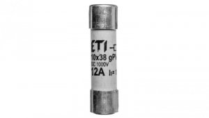 Wkladka bezpiecznikowa cylindryczna PV 10x38mm 12A gPV 1000V DC CH10 002625106