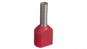 Końcówka tulejkowa izolowana TID 2x1mm2/8mm czerwona cynowana TID2x1L8 /100szt./