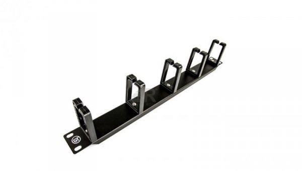 GT Networks Organizator kablowy 19” 1U z 5 uchwytami z tworzywa czarny