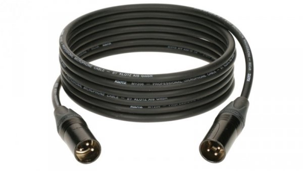 KLOTZ Kabel mikrofonowy adapter XLR 3-pin (wtyk / wtyk) na złączach Neutrik 1m