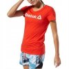 Reebok Linear Read Scoop DU4647 Damen Baumwolle T-Shirt In Rot