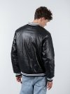 Fubu Herrenjacke Bomberjacke Varsity Leather Jacket In Schwarz 6075111