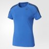 Adidas D2M Tee 3S Climalite Damen Sport T-Shirt In Blau für Damen