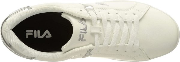 Fila Women's Crosscourt 2 Weiße Schuhe mit silbernen FFM0019.13070