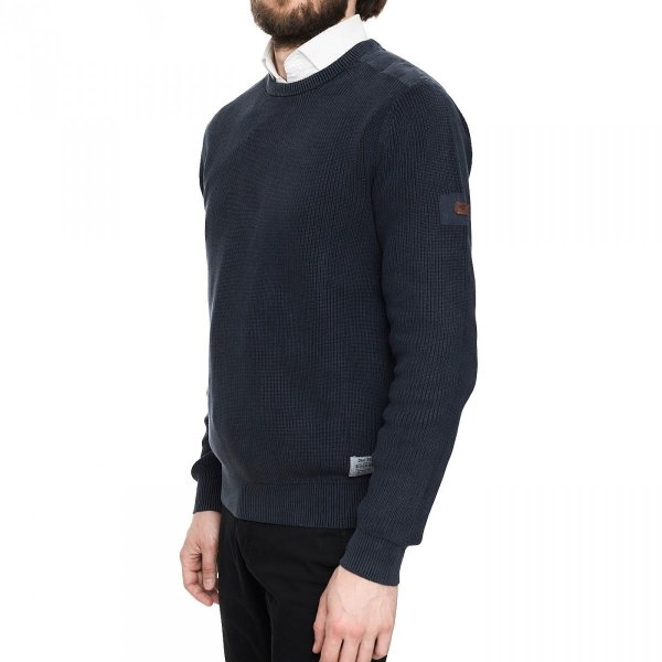 Camel Active Baumwolle Herrenpullover Pullunder In Marineblau Mit Lange Ärmel