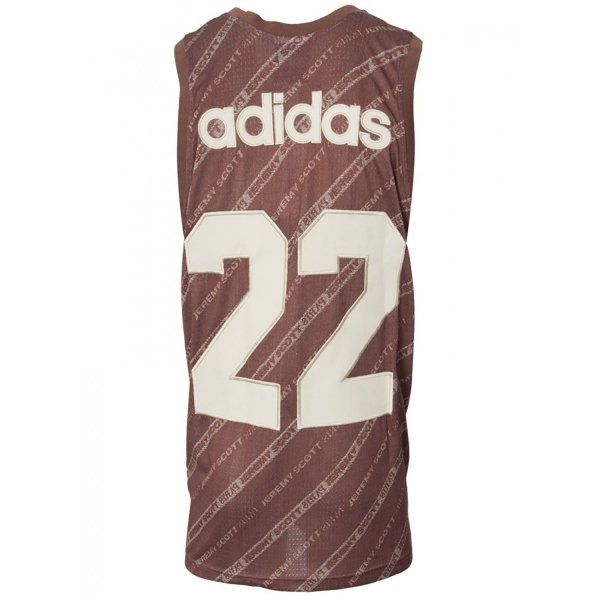 Adidas Originals Stripe Logo Jeremy Scott Sport Bequem T-Shirt Braun für Männer