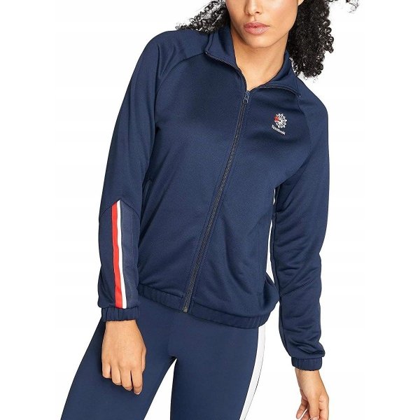 Reebok Ac Tracktop DH1357 Sport Damenbluse In Marineblau