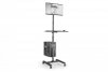 DIGITUS STOJAK - MOBILNA STACJA ROBOCZA 1XLCD MAX.32 MAX.8KG + KLAWIATURA + PC MAX.10KG, UCHYL.-OBROT. DA-90374