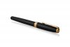 Pióro wieczne Parker Sonnet Matte Juodas Medium Nib Lacquer Gold Finish Trim Gift Boxed