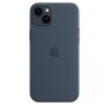 Apple Original iPhone 14 Plus Silikon Case mit MagSafe Sturmblau