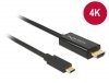 DeLOCK 85258 adapter kablowy 1 m USB Type-C HDMI Czarny