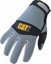 Rękawice robocze skórzane z neoprenem CAT odblask rozmiar M