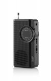 Przenośne radio JVC RA-E311B czarne lekkie 90g Tuner AM/FM