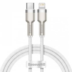 BASEUS KABEL USB-C LIGHTNING CAFULE PD 1M BIAŁY