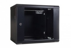Szafa sieciowa wisząca 19 9U rack 600x450, DN-WU19 09U/450 drzwi szyba, szara, niedzielona, niezłożona, 60kg