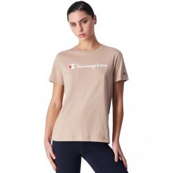 Koszulka damska Champion SS Tee beżowa 117534 MS079 L