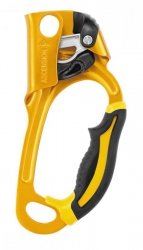 Przyrząd zaciskowy Petzl ASCENSION prawy czarno-żółty