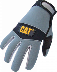 Rękawice robocze skórzane z neoprenem CAT odblask rozmiar M