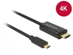 DeLOCK 85258 adapter kablowy 1 m USB Type-C HDMI Czarny 