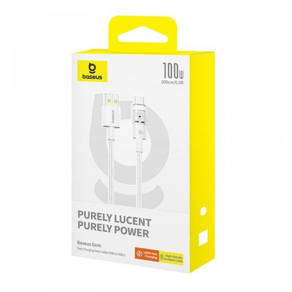 Kabel Baseus Gem USB-USB C 100W 2m (biały)