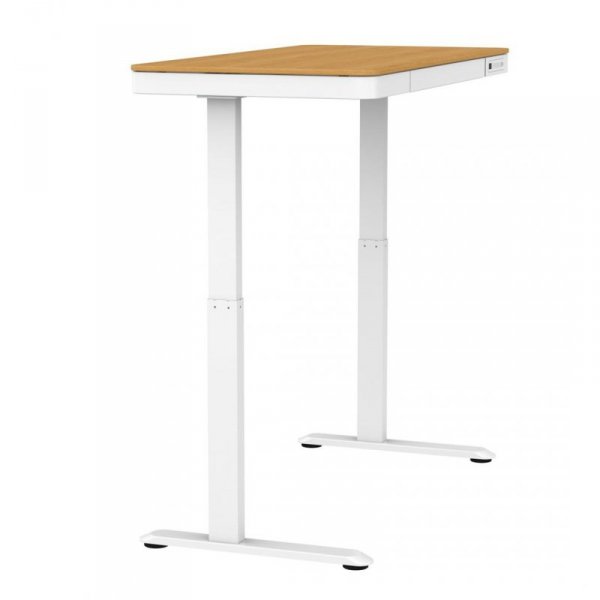 Biurko ACTIVEJET z elektryczną regulacją wysokości 140x70 ET119W-C biały/dąb