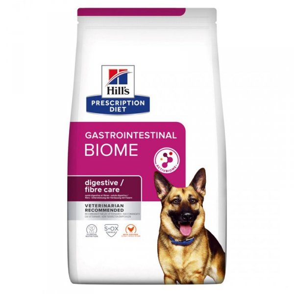 HILL&#039;S Prescription Diet Gastrointestinal Biome Canine - sucha karma z kurczakiem wspomagająca trawienie dla psa - 1,5 kg
