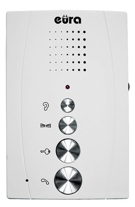 DOMOFON &#039;EURA&#039; ADP-51A3 &#039;DIFESA&#039; - 1-rodzinny, 2 unifony, interkom, (biały)