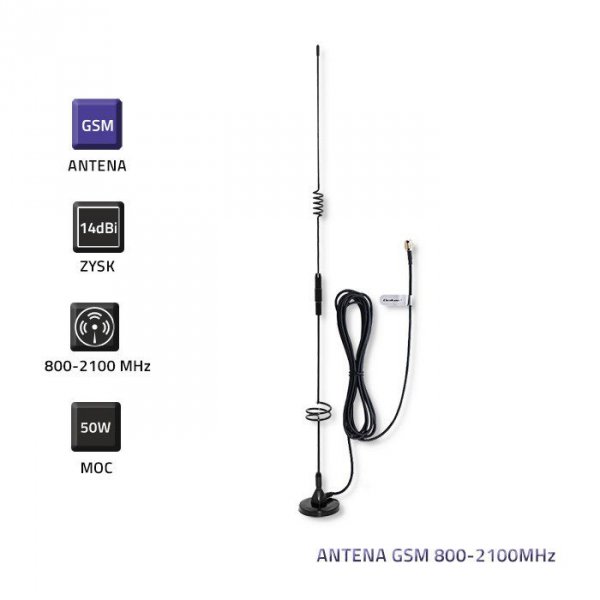 QOLTEC ANTENA GSM 600-2700 MHz LTE | WEWNĘTRZNA