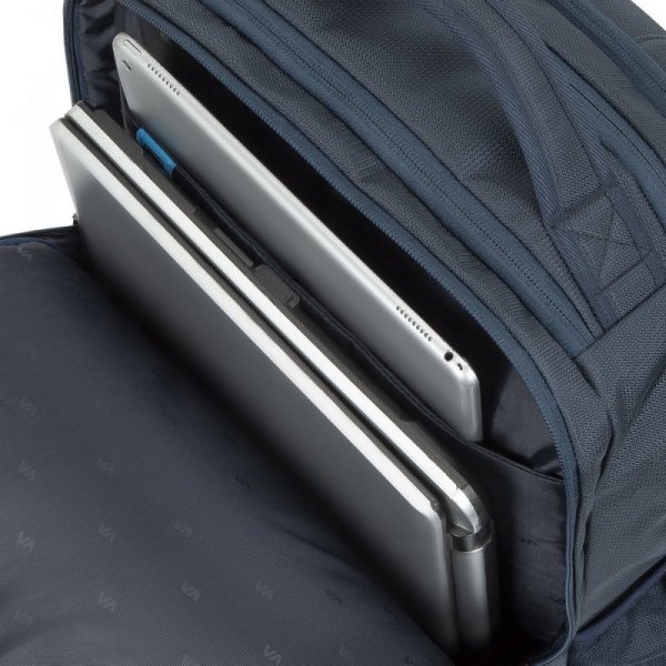 RIVACASE PLECAK NA LAPTOP DLA GRACZY 17,3&quot; BORNEO, GRANATOWY, GAMING, Z MATERIAŁU WODOODPORNEGO