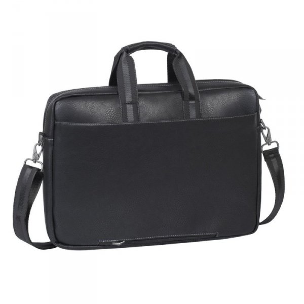 RIVACASE TORBA NA LAPTOP 16&quot; ORLY, CZARNA, MATERIAŁ WODOODPORNY, KIESZENIE NA TABLET 10,1&quot;, SMARTFON, DOKUMENTY I AKCE