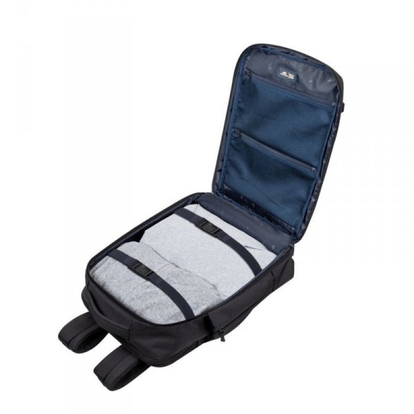 RIVACASE PLECAK PODRÓŻNY NA LAPTOP 17,3&quot; TEGEL, CZARNY, 23L, MATERIAŁ WODOODPORNY, KIESZENIE NA UBRANIA, TABLET, SMARTFON