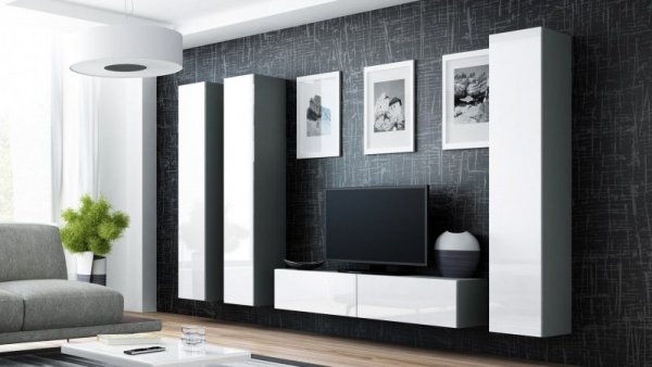 Witryna VIGO pełna&#039;180&#039; 180/40/30 szary/biały poł